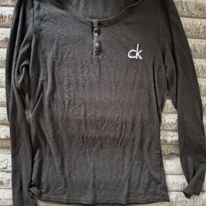 Calvin Klein Charcoal Henley Top